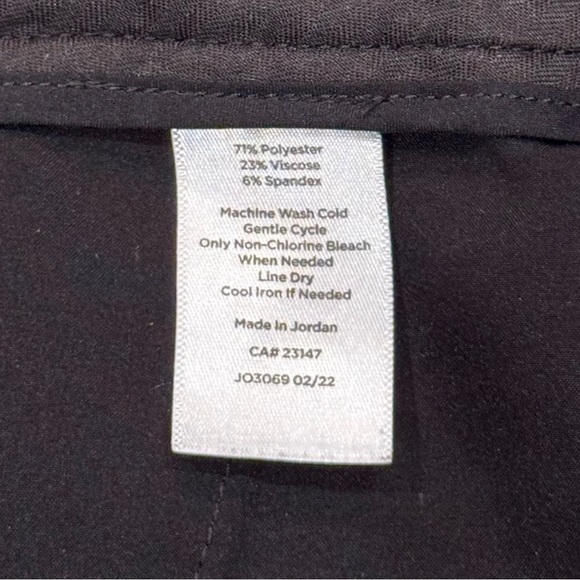 TALBOTS SIZE 10 BLACK HAMPSHIRE STRAIGHT ANKLE PANTS POLY-VISCOSE-SPANDEX - Picture 10 of 12
